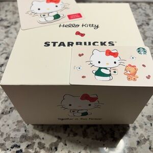 Hello Kitty Starbucks Gift Cards Lot of 2 and Empty Box